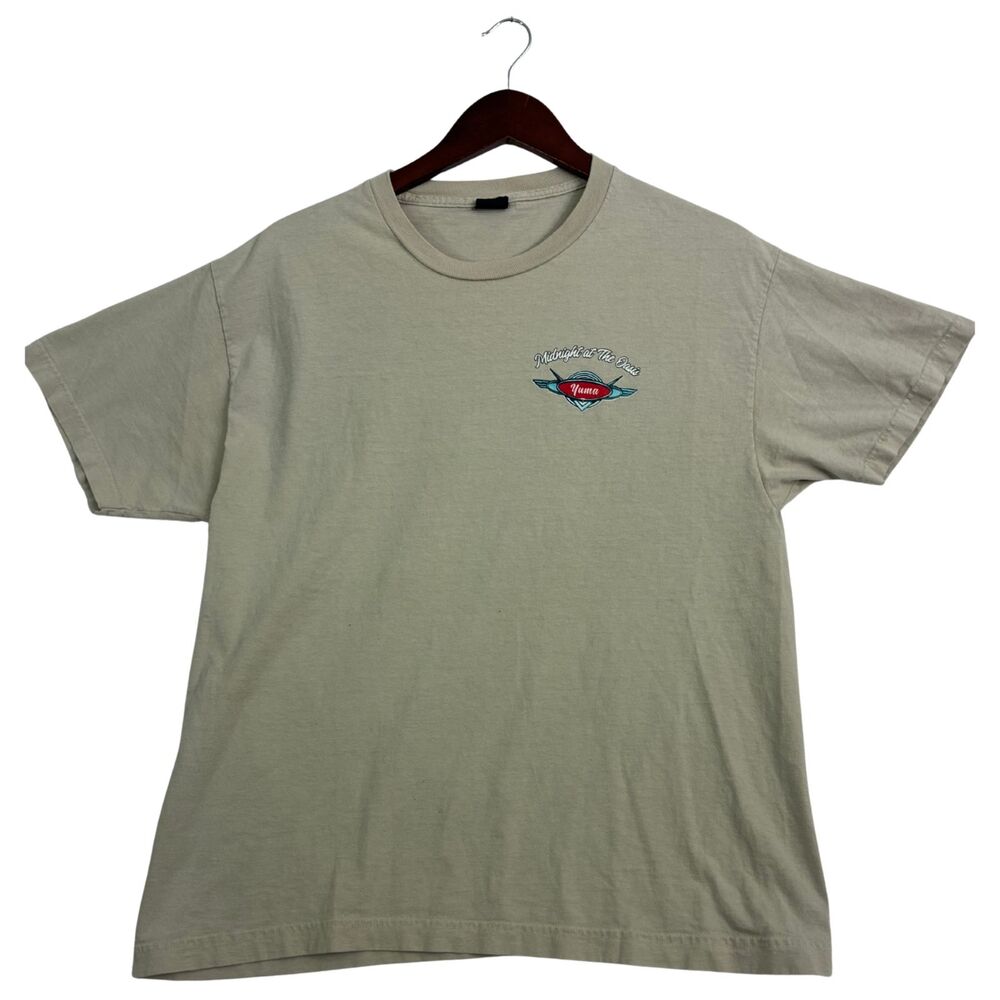 Midnight at the Oasis Yuma 2022 T Shirt Classic Car Arizona Graphic Tee Beige